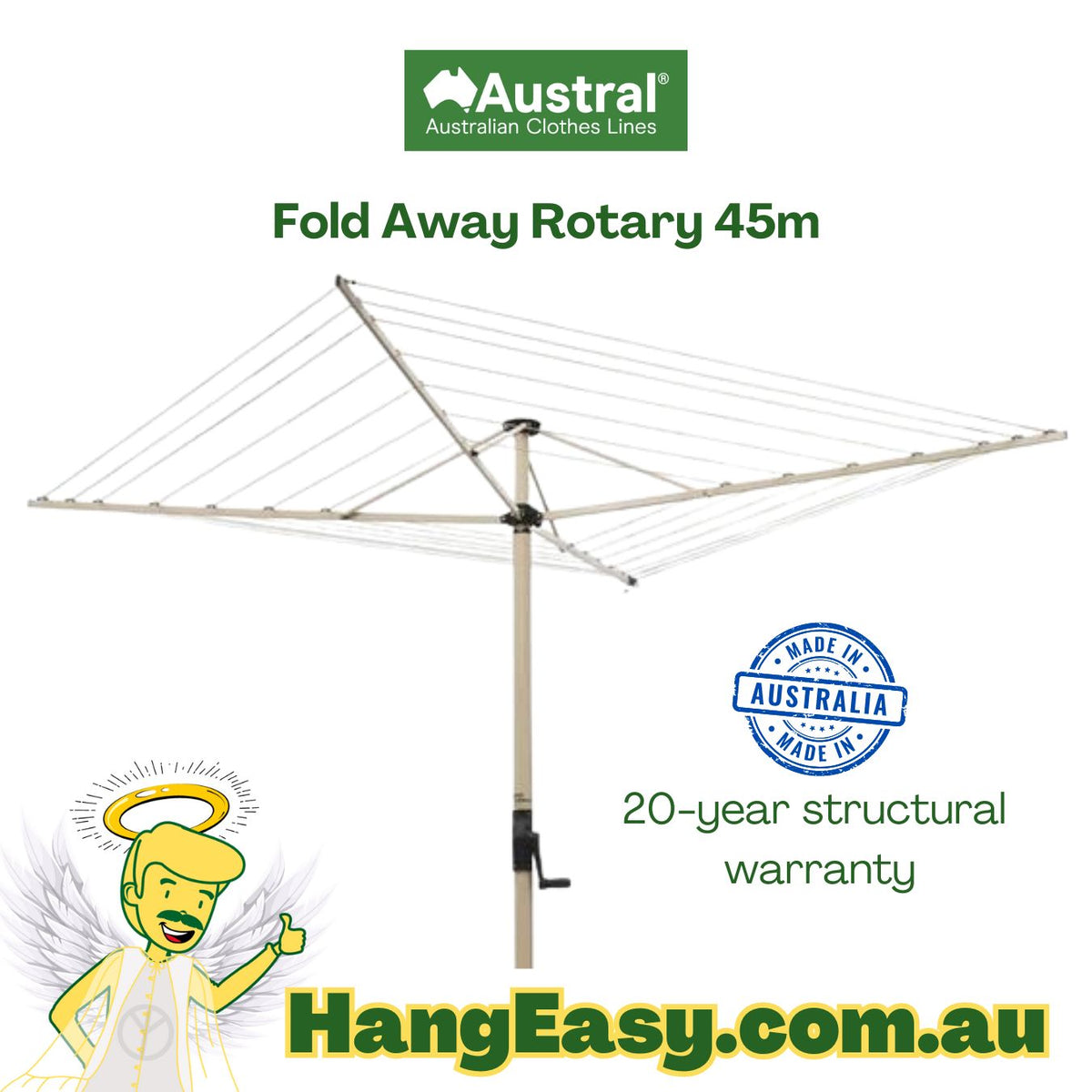 Aussie Made Fold Away Rotary 45m