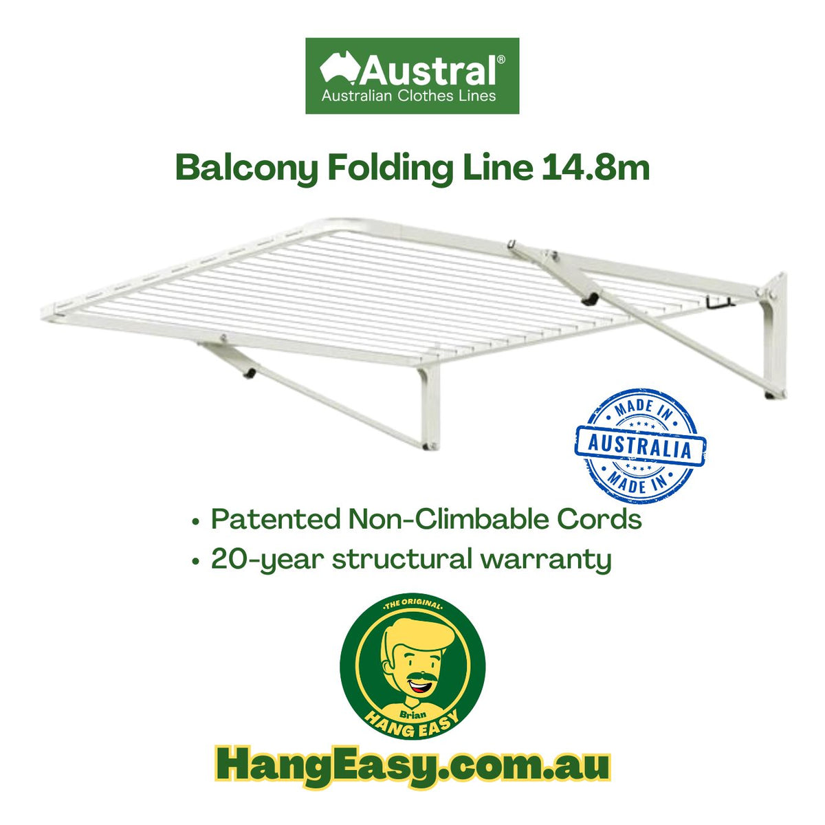 Aussie Made Balcony Folding Line 14.8m