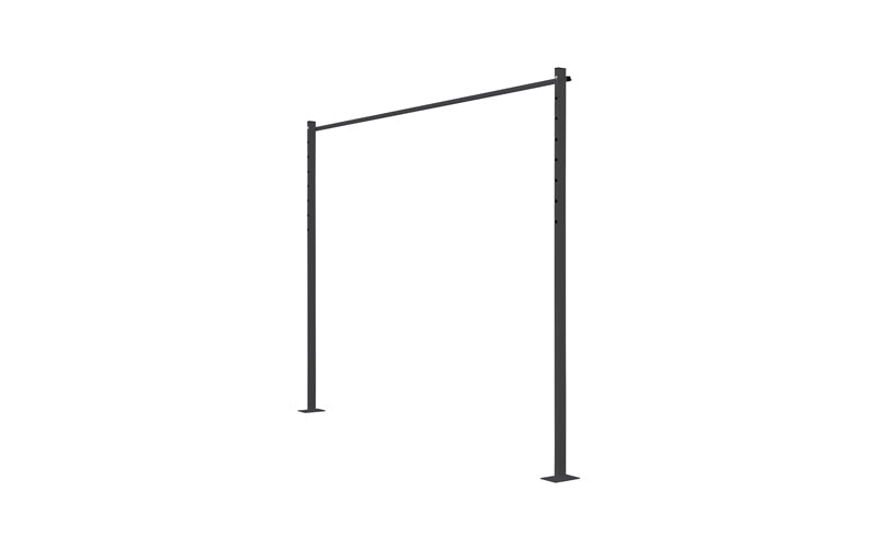 Austral Plated Ground Mount Kit 2.4m in Monument, posts with welded base plates