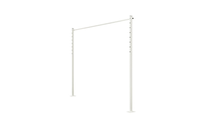 Austral Plated Ground Mount Kit 2.4m in Surfmist, posts with welded base plates