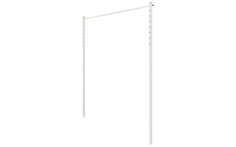 Austral Ground Mount Kit 2.4m in Surfmist, in-ground posts and back bar