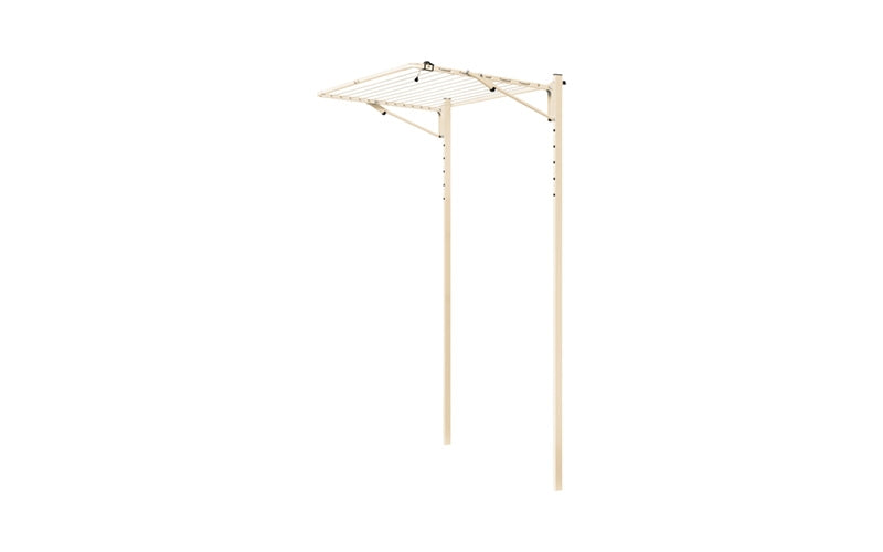 Austral Unit Line folding clothesline in Classic Cream installed on the Ground Mount Kit 1.3m
