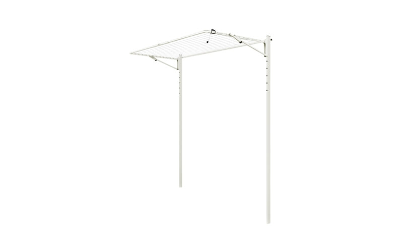Austral Compact folding clothesline in Surfmist installed on the Ground Mount Kit 2.4m