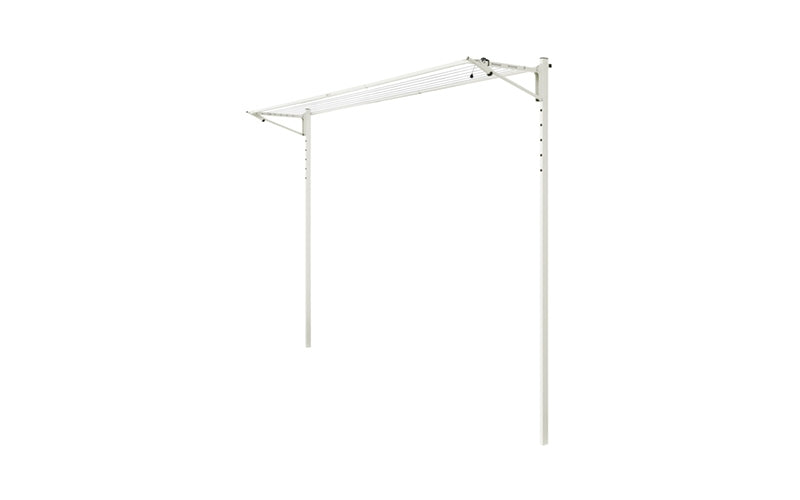 Austral Slenderline 20 folding clothesline in Surfmist installed on the Ground Mount Kit 3.3m
