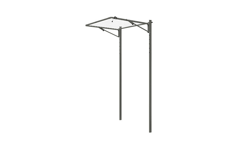 Austral Unit Line folding clothesline in Woodland Grey installed on the Ground Mount Kit 1.3m