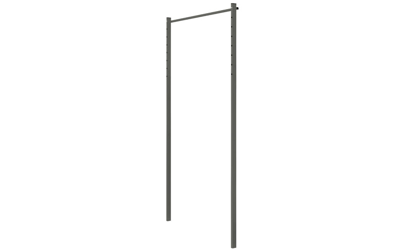 Austral Ground Mount Kit 1.3m in Woodland Grey, in-ground posts and back bar