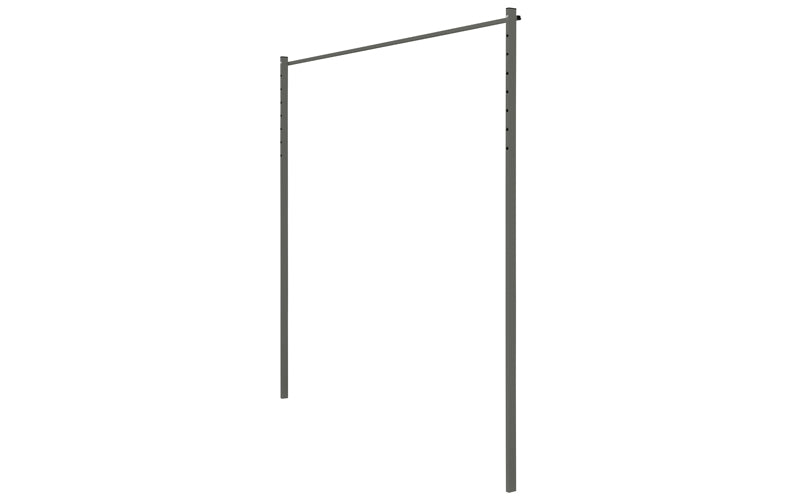 Austral Ground Mount Kit 2.4m in Woodland Grey, in-ground posts and back bar