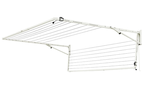 Austral Add-A-Line 2.4m folding clothesline in Surfmist, with the small frame folded down