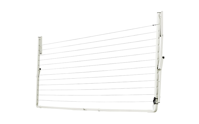 Austral Compact 2.4m folding clothesline in Surfmist, folded down