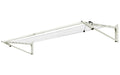 Austral Slenderline 16 2.4m folding clothesline in Surfmist, folded up and ready to use